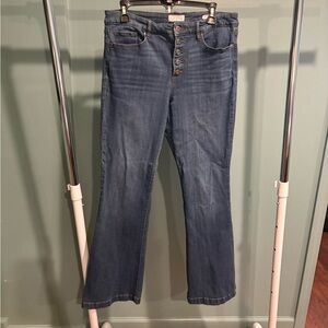 Sofia Vergara Flared Jeans with button fly